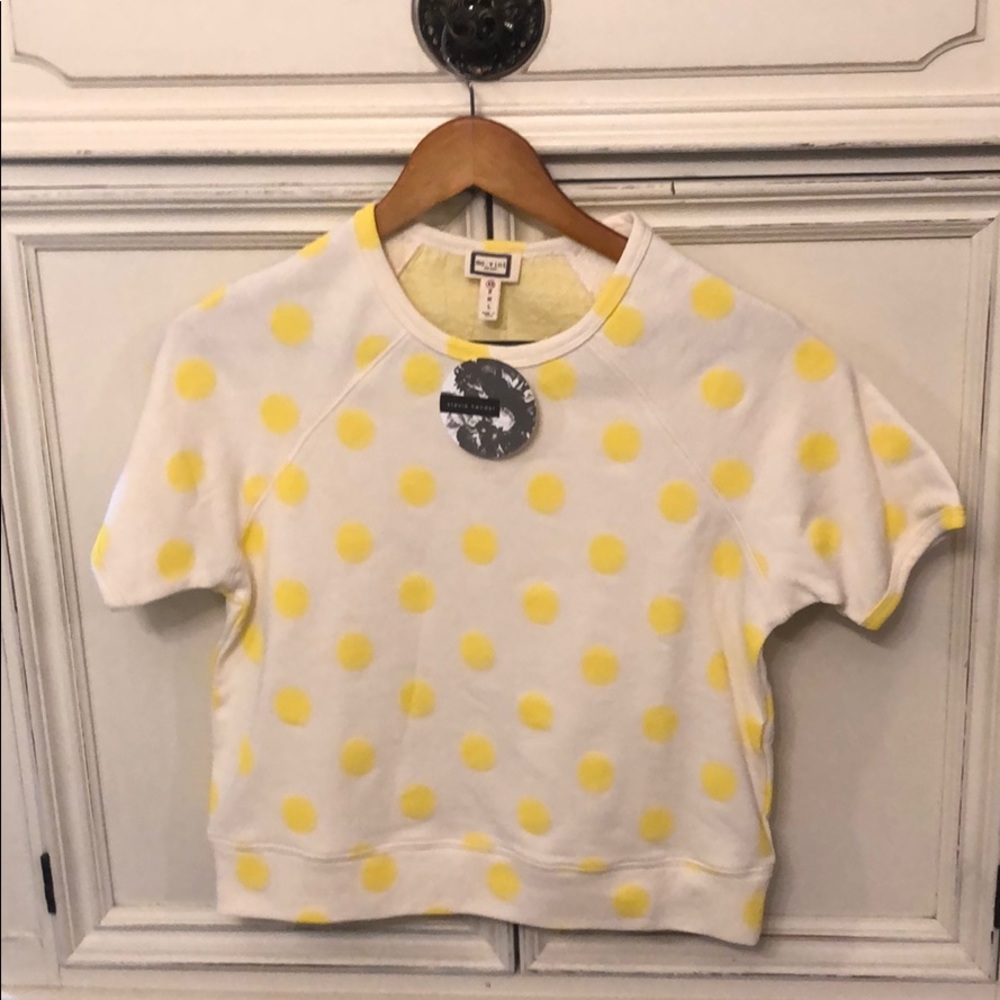 Polka dot crop shirt
